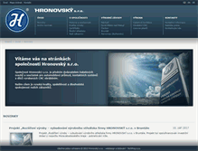 Tablet Screenshot of hronovsky.cz